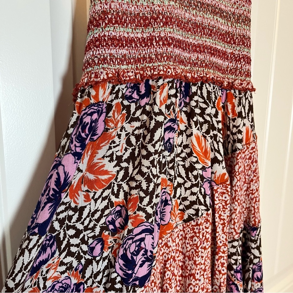 Intimately Free People Gabriela Dress Floral Patchwork Ruffle Spring Size XS - Picture 9 of 14
